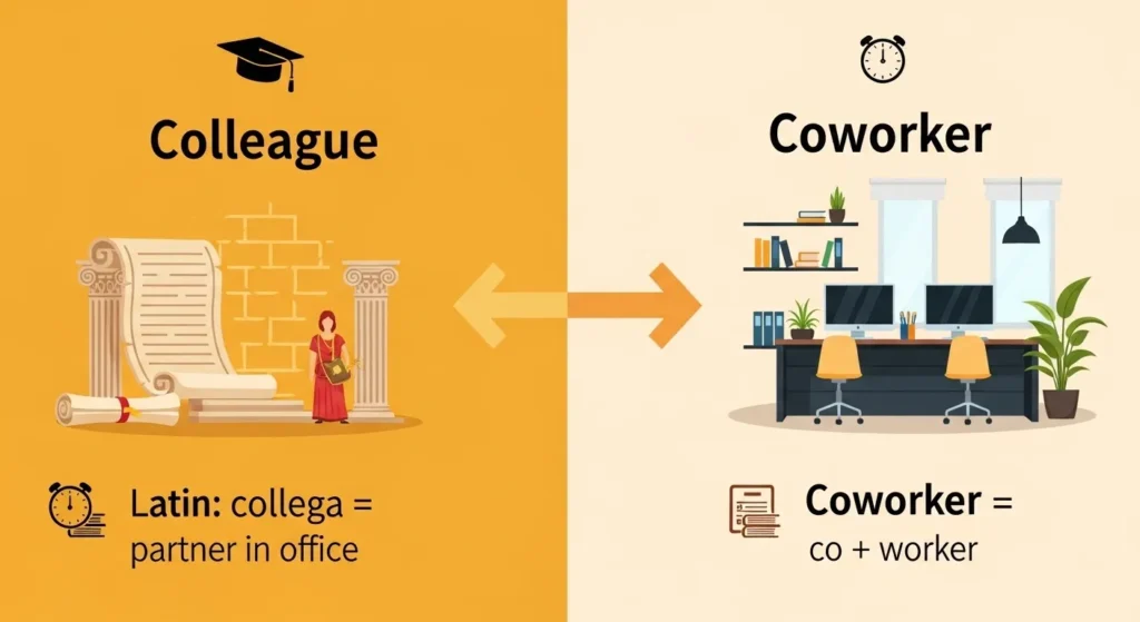 The Origin of Coworker or Colleague