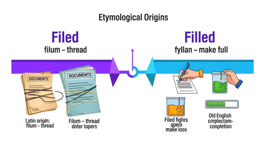 The Origin of Filed or Filled