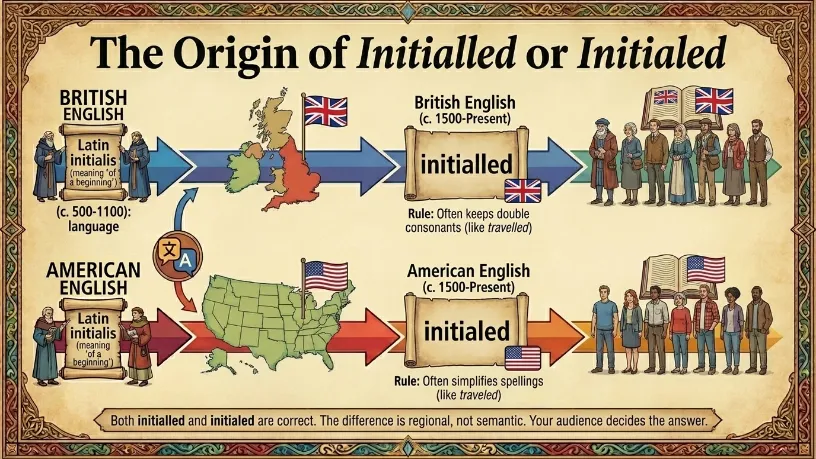 The Origin of Initialled or Initialed