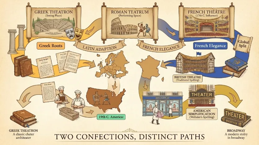The Origin of Theater or Theatre
