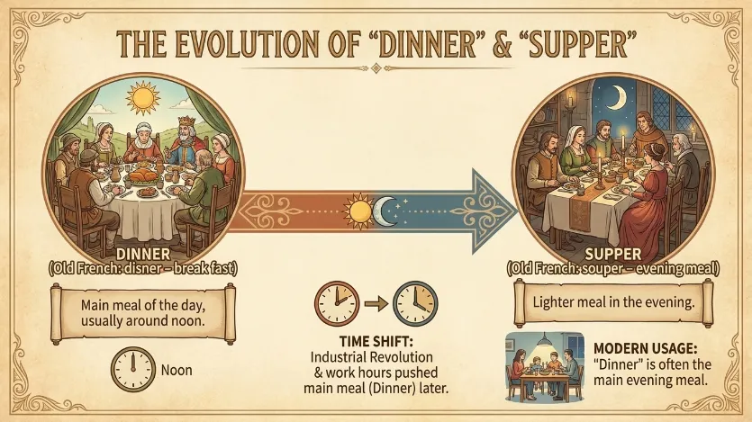 The Origin of Dinner or Supper